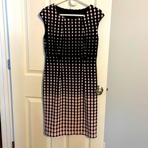 Work dress.  Size 10, black and pink.